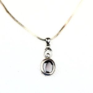 Garnet 925 Silver Pendant Necklace